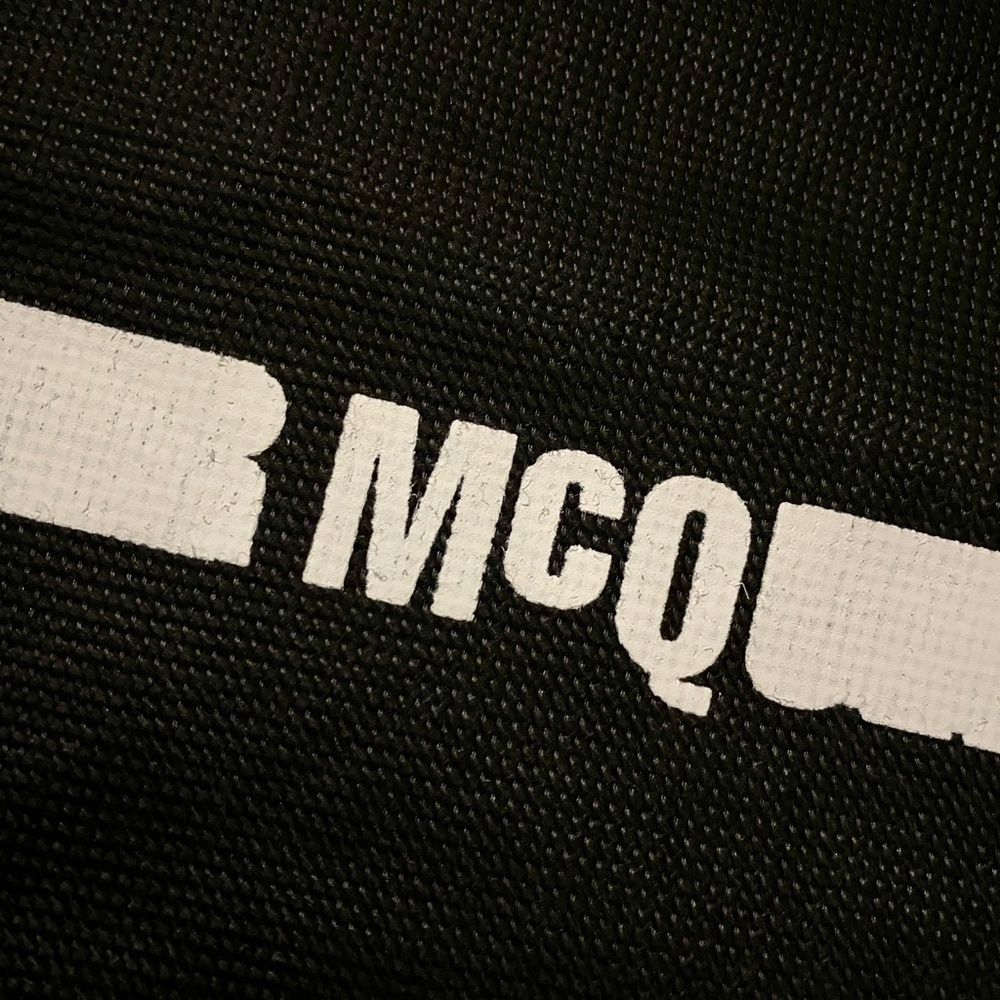 ALEXANDER MCQUEEN Black Graffiti Logo Purse Bag M - Picture 2 of 3